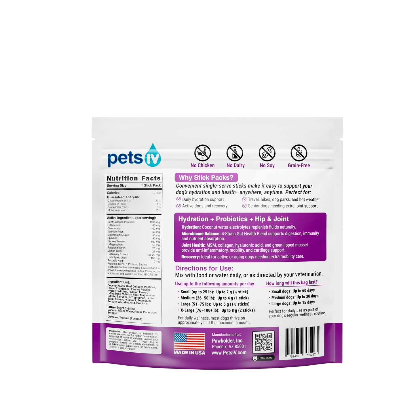 Hydration + Probiotics + Calming